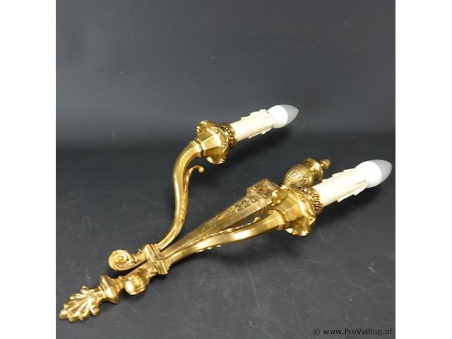 Vergulde wandkandelaar - afbeelding 2 van  5