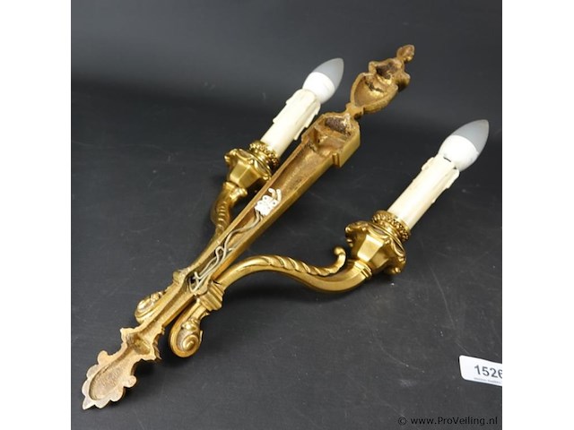 Vergulde wandkandelaar - afbeelding 5 van  5