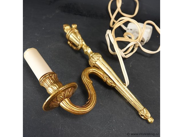 Vergulde wandkandelaar - afbeelding 4 van  5