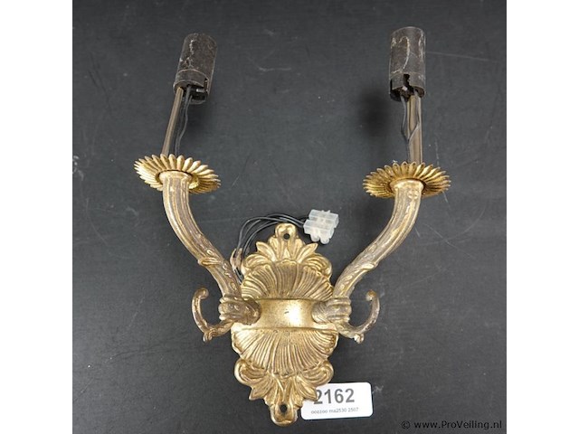 Vergulde wandkandelaar - afbeelding 1 van  5