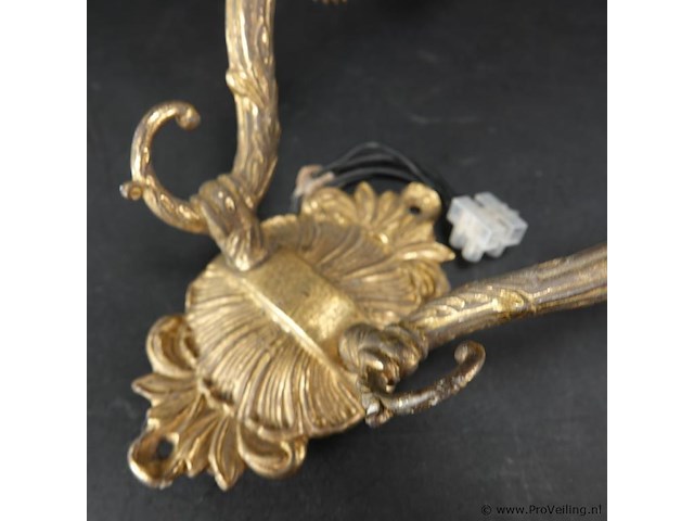 Vergulde wandkandelaar - afbeelding 4 van  5