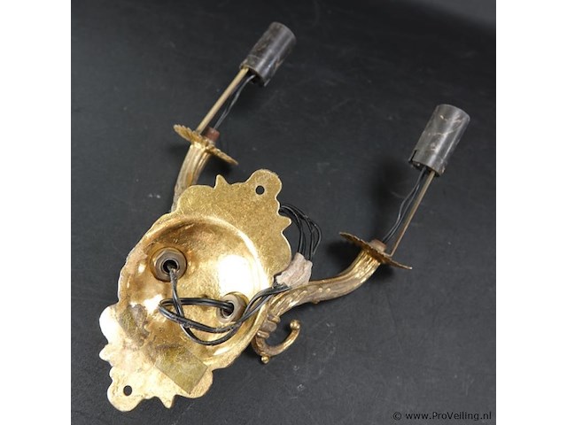 Vergulde wandkandelaar - afbeelding 5 van  5