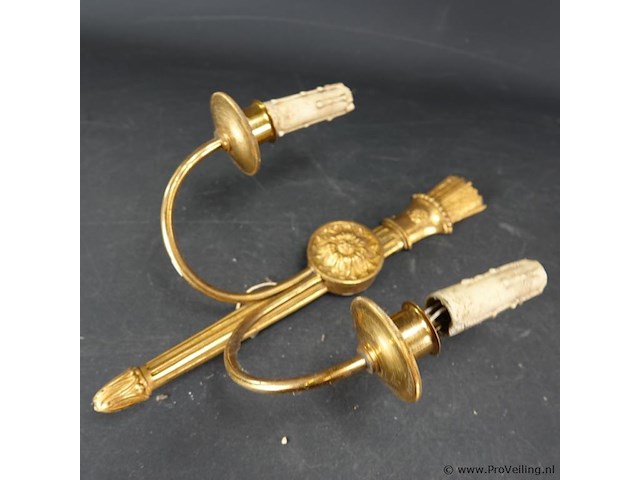 Vergulde wandkandelaar - afbeelding 2 van  5