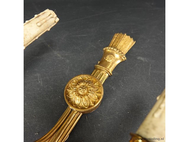 Vergulde wandkandelaar - afbeelding 4 van  5