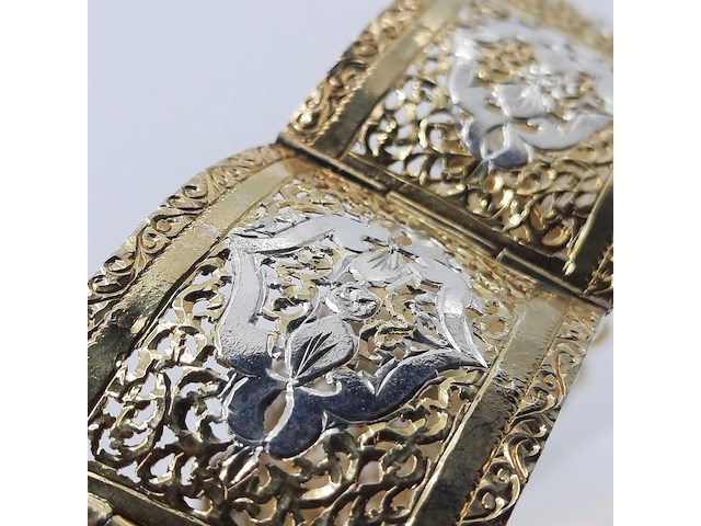 Vergulde zilveren ajour riem - afbeelding 4 van  12