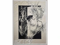 Verhagen - zeefdruk - 60 x 50 - afbeelding 2 van  2