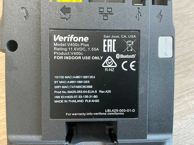 Verifone - v400c plus & p400 plus - pinautomaat (2x) - afbeelding 5 van  5