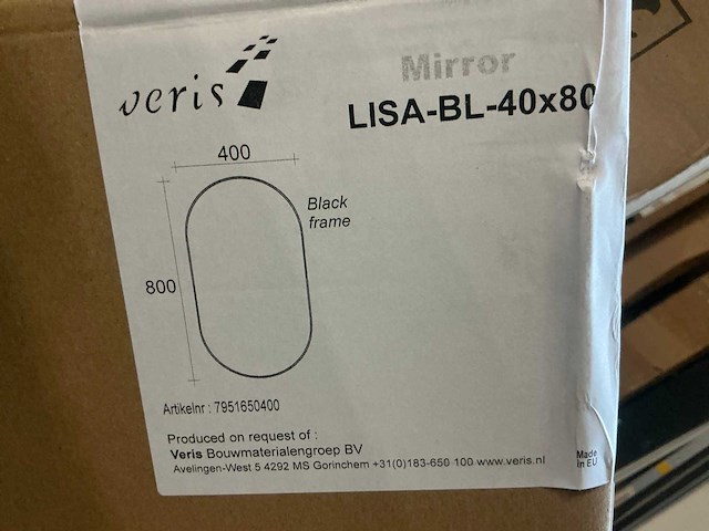 Veris lisa-bl 40x80cm spiegel - afbeelding 2 van  2