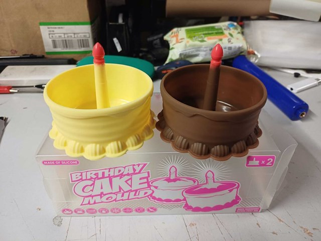 Verjaardags taart vorm 2 set van 2 stuks h018 - afbeelding 1 van  7