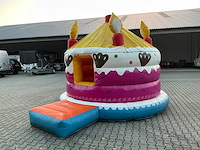 Verjaardagstaart springkussen / ballenbad - afbeelding 1 van  11