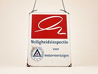 Verkeersveiligheid en voertuigcontrole emaille bord - afbeelding 1 van  1