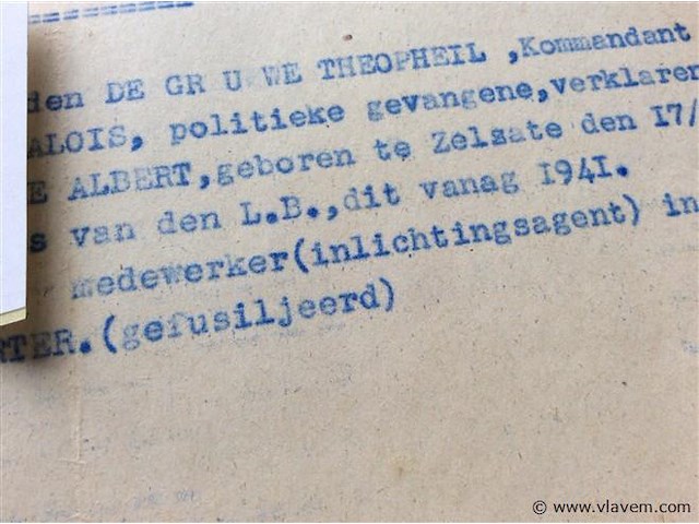 Verklaring verzetstrijder - afbeelding 2 van  2