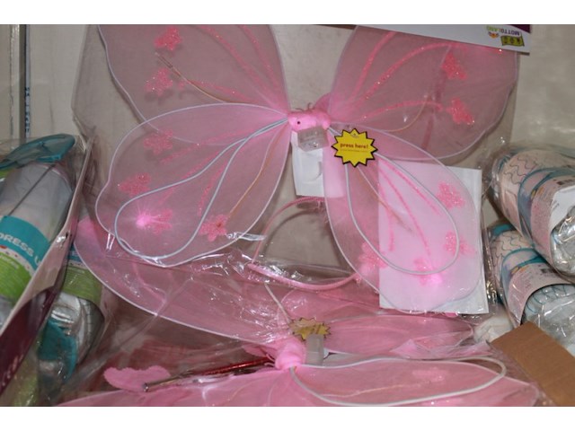 Verkleed vleugels rose 2 stuks loc h15 - afbeelding 2 van  3