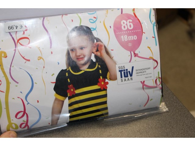 Verkleedpak bee in ds k - afbeelding 3 van  3