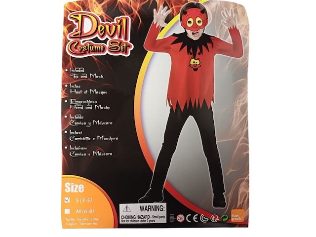 Verkleedpakje mix kids met masker - size s ( 3-5 ) 25x - afbeelding 9 van  9