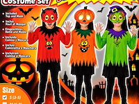 Verkleedpakje mix kids met masker - size s ( 3-5 ) 25x - afbeelding 2 van  9