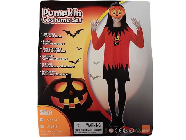 Verkleedpakje mix kids met masker - size s ( 3-5 ) 25x - afbeelding 4 van  9