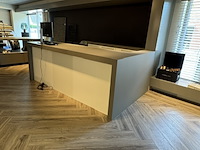 Verkoopbalie met wandkast, taupe/wit - afbeelding 1 van  6
