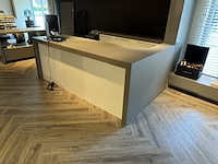 Verkoopbalie met wandkast, taupe/wit - afbeelding 2 van  6