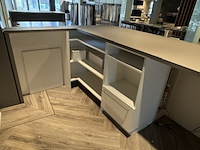 Verkoopbalie met wandkast, taupe/wit - afbeelding 5 van  6
