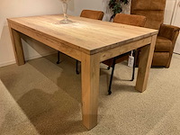 Verlengbare eiken eetkamertafel - afbeelding 1 van  8