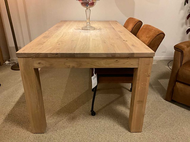 Verlengbare eiken eetkamertafel - afbeelding 4 van  8