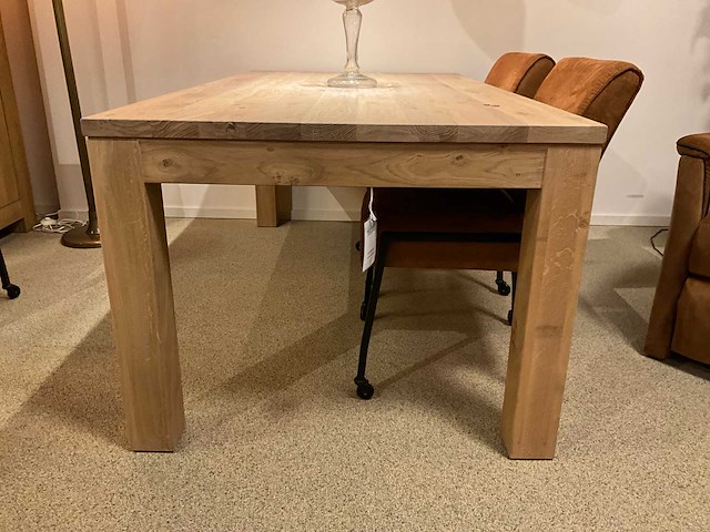 Verlengbare eiken eetkamertafel - afbeelding 5 van  8