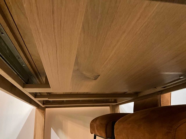 Verlengbare eiken eetkamertafel - afbeelding 7 van  8