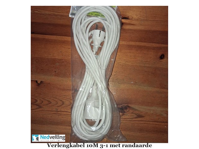 Verlengkabel 10 meter 3 aderig (3x1) (doos t) - afbeelding 1 van  3