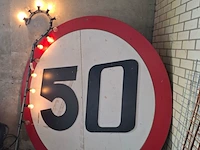Verlichte sinterklaas staf met " 50 jaar " bord - afbeelding 2 van  3