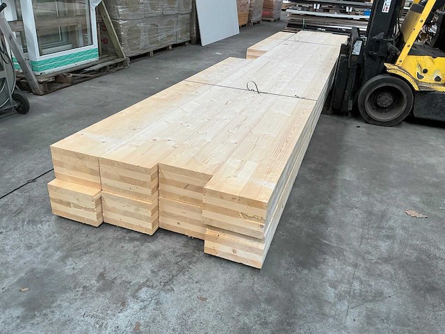 Verlijmde vuren balken nieuw (9x) - afbeelding 2 van  3