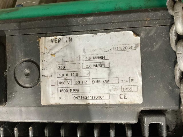 Verlinde - vl2 - elektrische takel - afbeelding 5 van  5