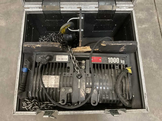 Verlinde 1000kg / 20m elektrische kettingtakel in flightcase - afbeelding 3 van  5