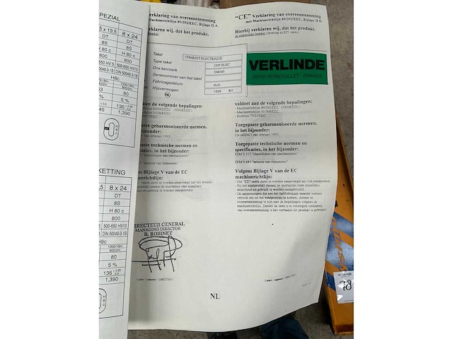 Verlinde eurochain ve10 ongebruikt elektrische kettingtakel - afbeelding 4 van  11