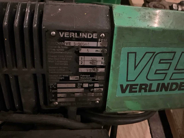 Verlinde ve5 kettingtakel 500kg - afbeelding 3 van  7