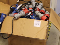 Verloopkabels cee32 rood naar 230v schuco blauw. ruim 50 stuks. - afbeelding 2 van  3