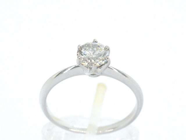 Verlovingsring met een diamant van 1.20 carat in 18 carats goud - afbeelding 1 van  10