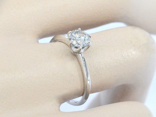 Verlovingsring met een diamant van 1.20 carat in 18 carats goud - afbeelding 3 van  10