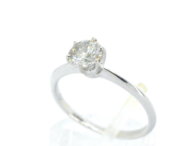 Verlovingsring met een diamant van 1.20 carat in 18 carats goud - afbeelding 4 van  10
