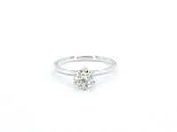 Verlovingsring met een diamant van 1.20 carat in 18 carats goud - afbeelding 6 van  10