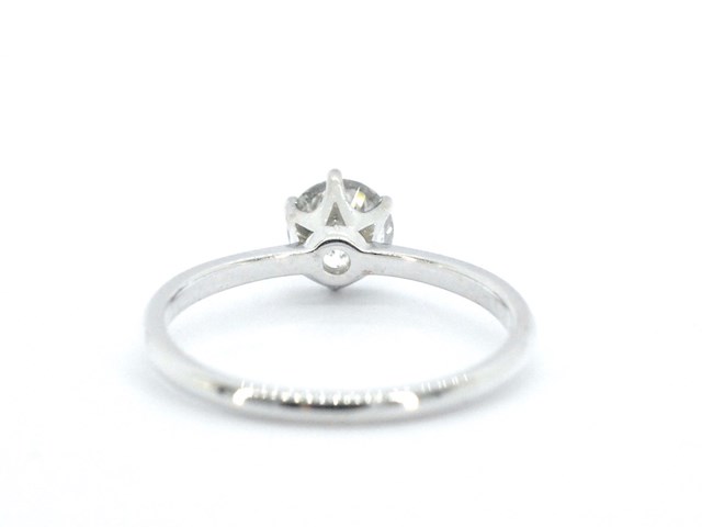 Verlovingsring met een diamant van 1.20 carat in 18 carats goud - afbeelding 7 van  10