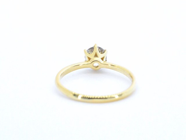 Verlovingsring met een diamant van 1.30 carat in 18 carats goud - afbeelding 4 van  8
