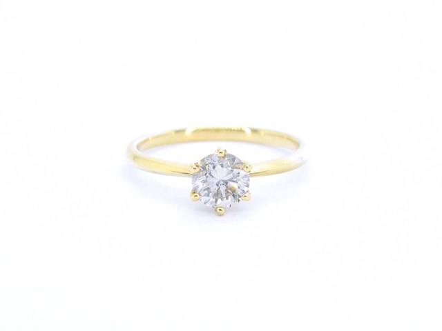 Verlovingsring met een diamant van 1.50 carat in 18 carats goud - afbeelding 1 van  7