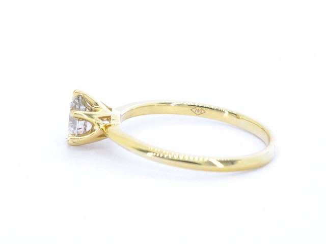 Verlovingsring met een diamant van 1.50 carat in 18 carats goud - afbeelding 4 van  7