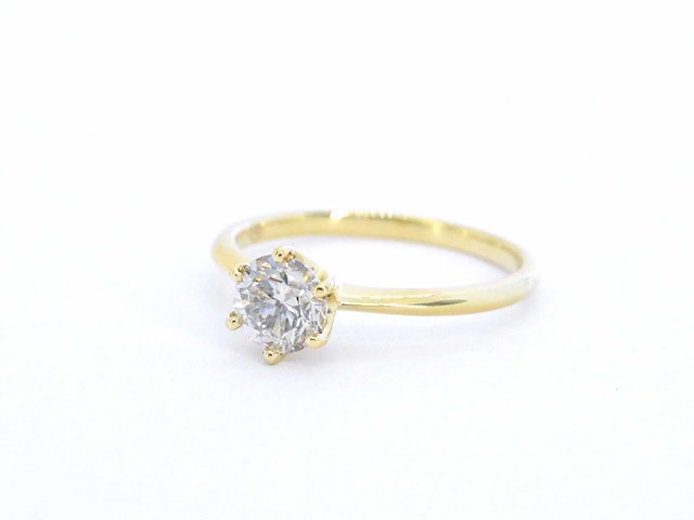 Verlovingsring met een diamant van 1.50 carat in 18 carats goud - afbeelding 6 van  7