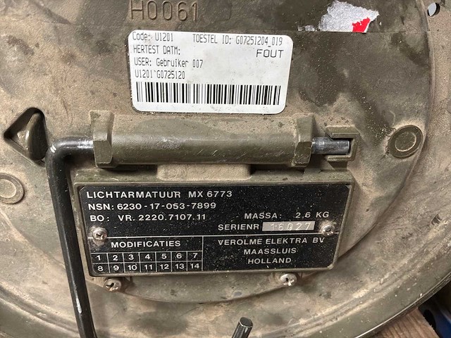 Verolme mx 6773 bouwlamp (8x) - afbeelding 7 van  8