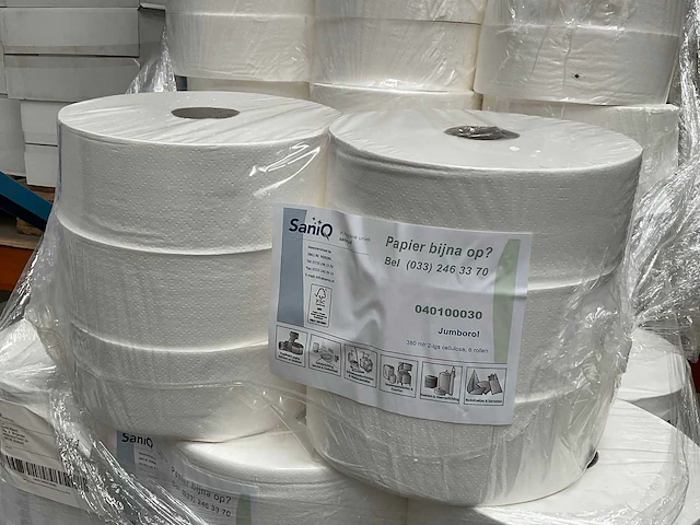 Verpakking á 6 stuks jumborol 2-laags toiletrol (43x) - afbeelding 2 van  3