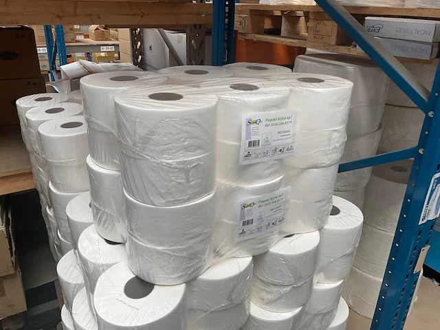 Verpakking á 6 stuks jumborol mini 2-laags toiletrol (28x) - afbeelding 1 van  3
