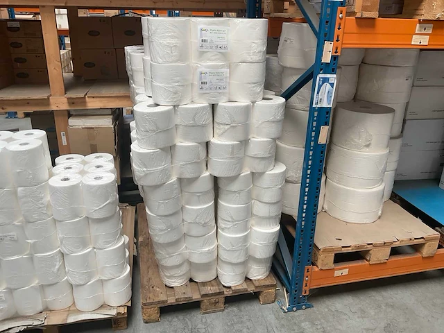 Verpakking á 6 stuks jumborol mini 2-laags toiletrol (28x) - afbeelding 2 van  3