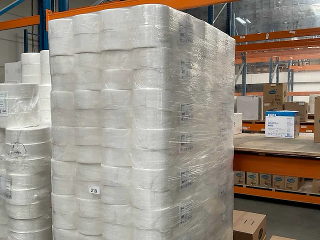 Verpakking á 6 stuks jumborol mini 2-laags toiletrol (48x) - afbeelding 2 van  4